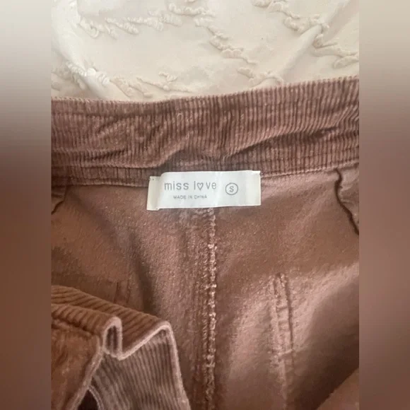 Brown corduroy, wide leg pant - Picture 4 of 5